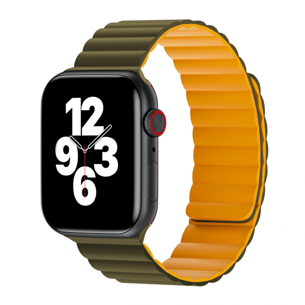 Ремінець Wiwu Wi-WB001 — Apple Watch 42 | 44 | 45 | 49 mm — Green & Yellow