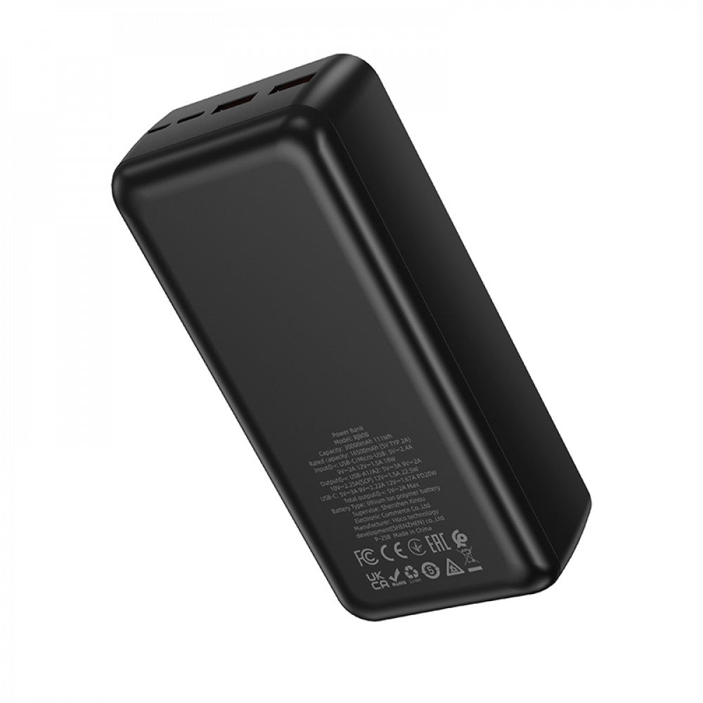 Power Bank 30000 mAh — Borofone BJ80B 22.5W+PD20W — White