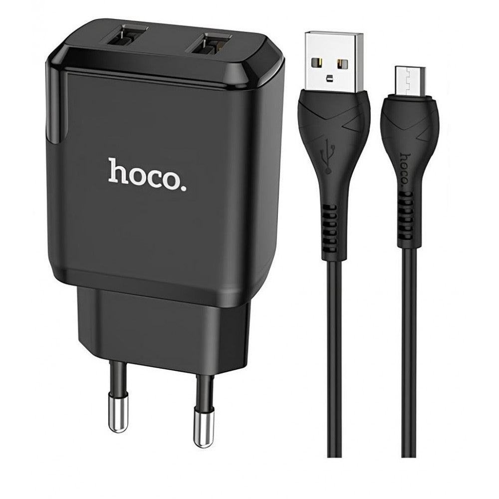 Home Charger 2.1A 2U Micro Cable (1m) Hoco N7 