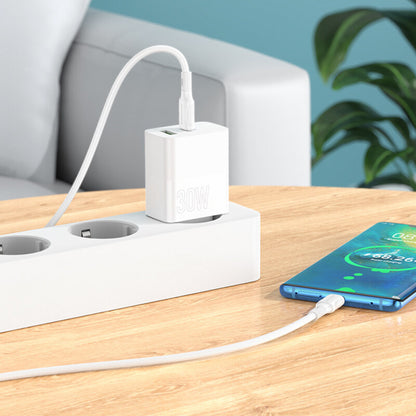 Home Charger | 30W | PD | QC3.0 — Borofone BA75A — White