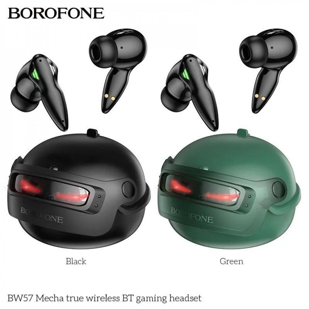 Bluetooth гарнітура TWS — Borofone BW57 Mecha — Green