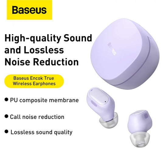 Bluetooth гарнітура TWS — Baseus (NGTW240005) EncokWM01 Purple