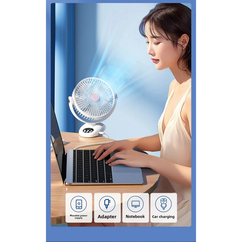 Портативный мини вентилятор M9 White