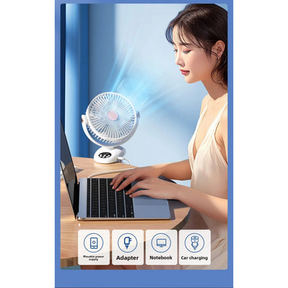 Портативный мини вентилятор M9 White