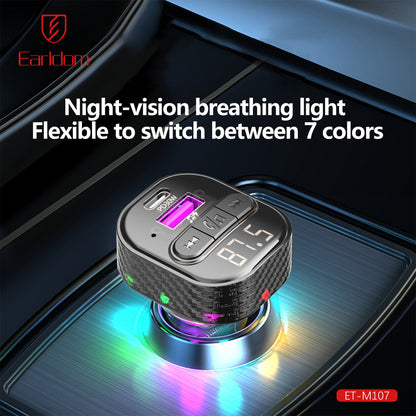 Fm Modulator MP3 Car Charger 3.0A 1U 1C Earldom ET-M107