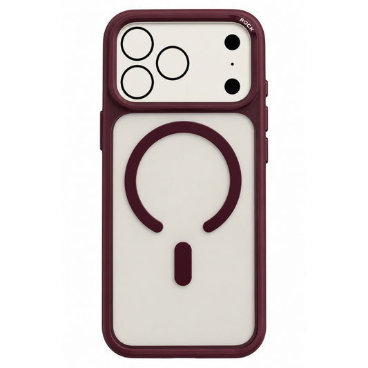 Магнитная защита чехол Rock Guard Touch (металлический Lens Frame) — iPhone 18 Pro — Red