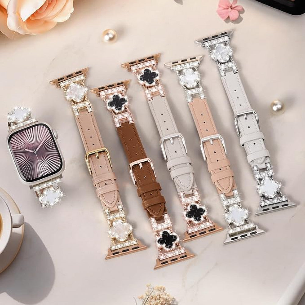 Ремінець Leaf clover Apple Watch 38 mm 40 mm 41 mm — Silver&Black