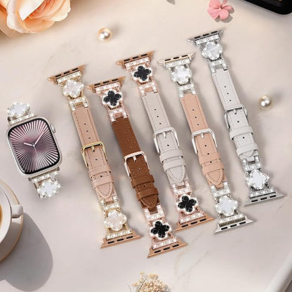 Ремінець Leaf clover Apple Watch 38 mm 40 mm 41 mm — Silver&Black