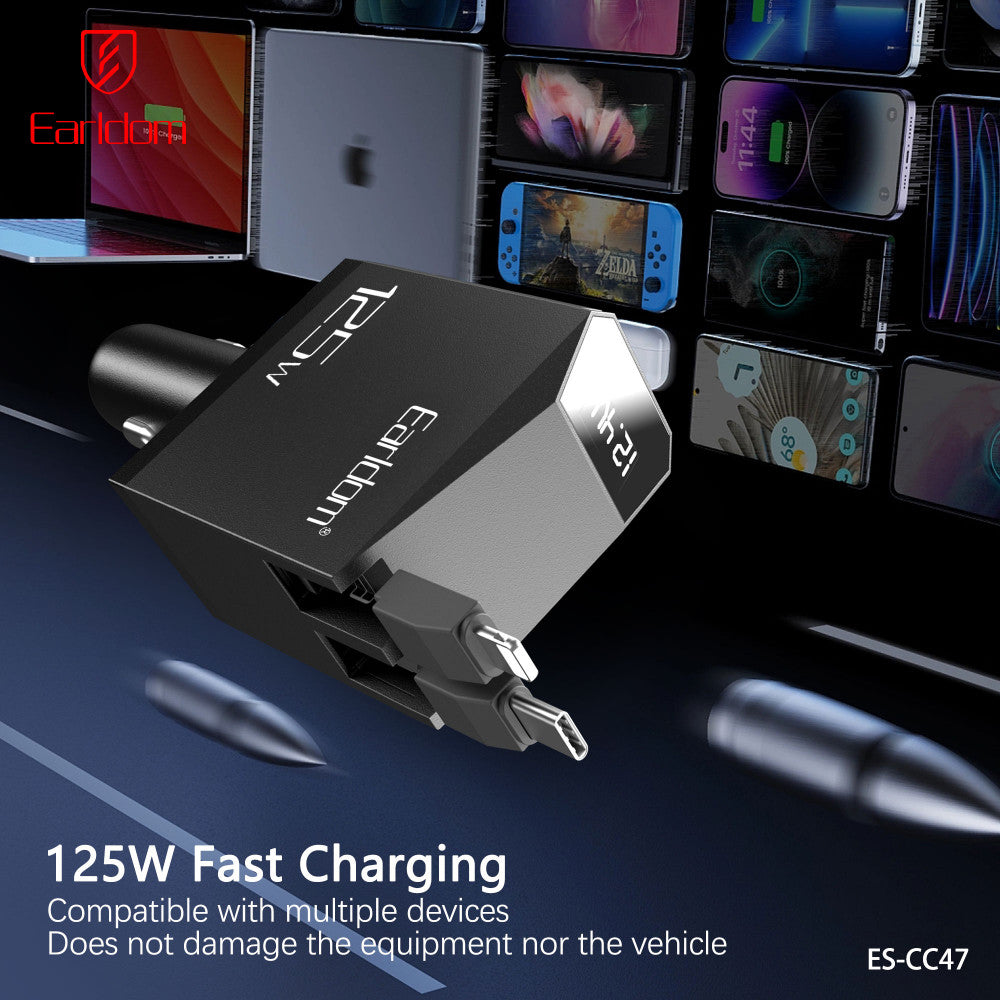 Car Charger 2.4A 1U 1C Earldom ES-CC47