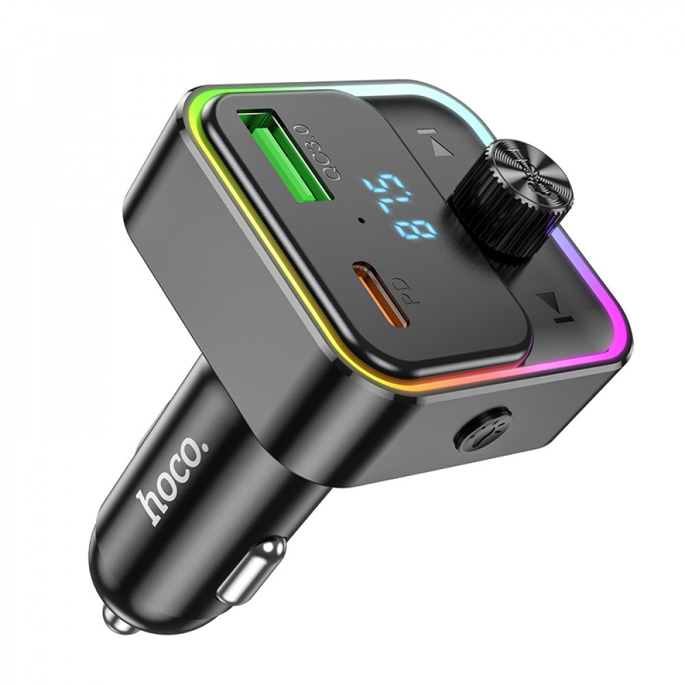 Fm Transmitter MP3 | Car Charger | 3.1A | PD | QC3.0 | 1U — Hoco E81 — Black