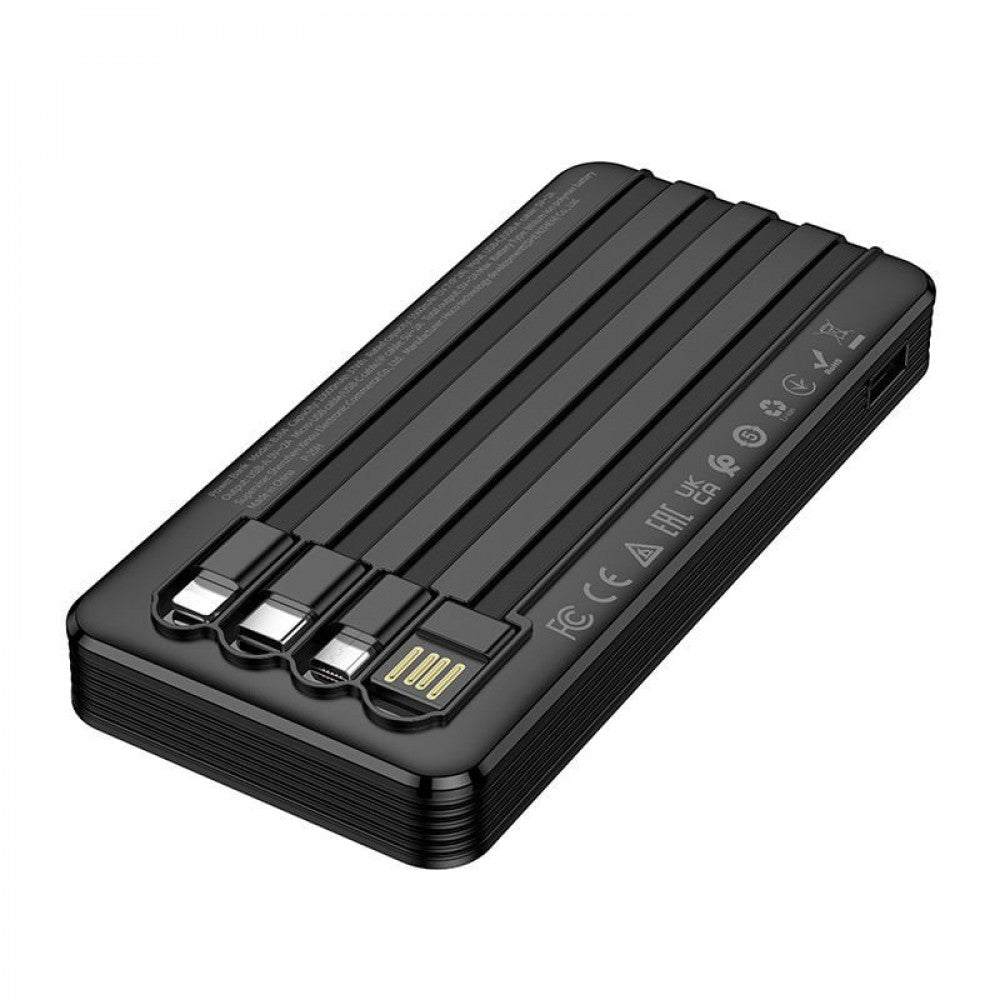 Power Bank 10000 mAh  — Borofone BJ84 built-in 4 cables
