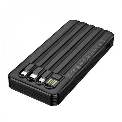 Power Bank 10000 mAh  — Borofone BJ84 built-in 4 cables