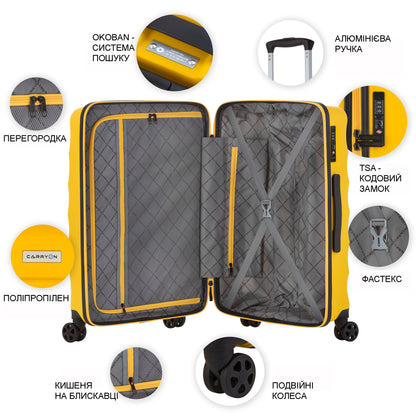 Валіза CarryOn Porter (S) Yellow (502456)