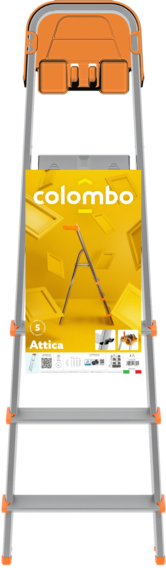 Драбина Colombo Attica 4 щаблі (S108A04P)
