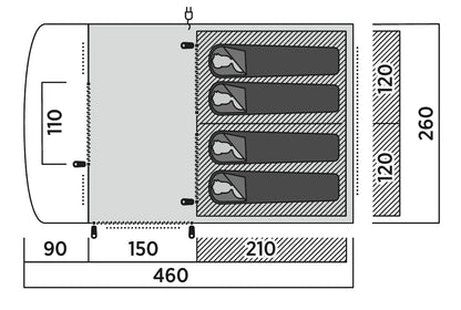 Намет чотиримісний Easy Camp Skarvan 4 (120496)