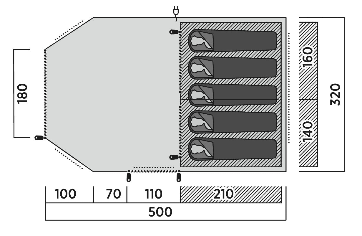 Намет п'ятимісний Easy Camp Hamra 5 (120495)