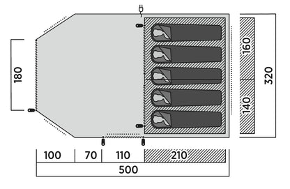 Намет п'ятимісний Easy Camp Hamra 5 (120495)