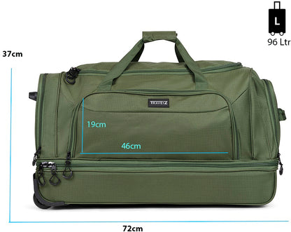 Сумка дорожня на колесах TravelZ Wheelbag Doubleloader green 96L (603099)