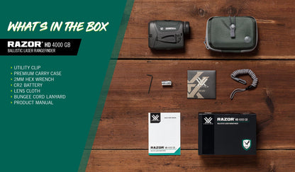 Далекомір Vortex Razor HD 4000 GeoBallistics (LRF-252-EU)