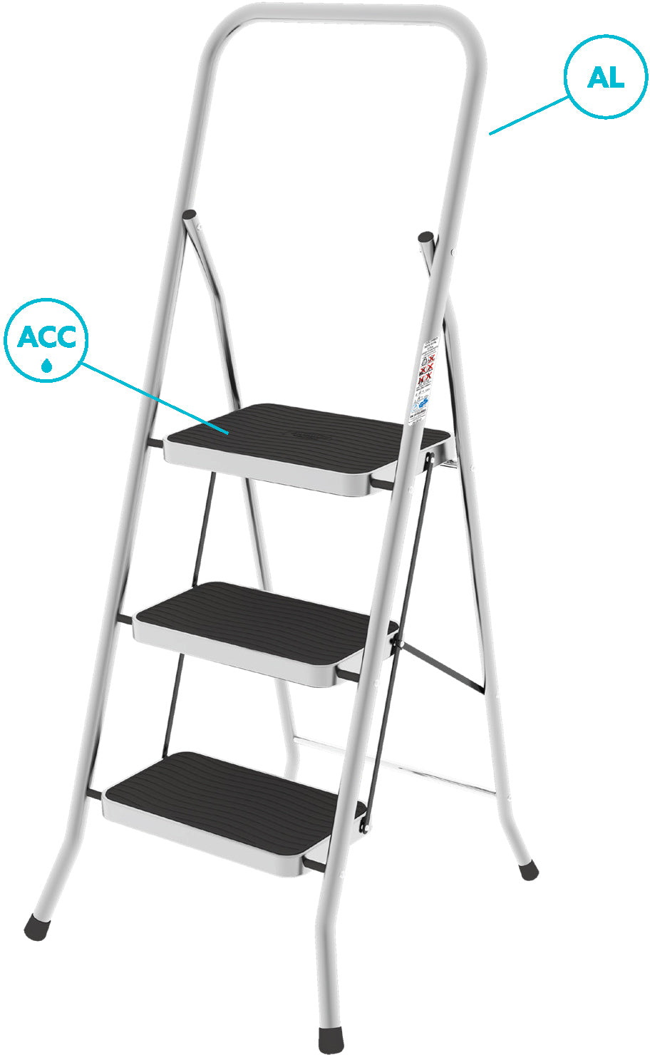 Драбина Colombo Security 3 щаблі (G206AT3W)