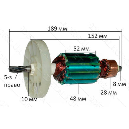 Якорь для дисковой пилы WinTech WCS-210 (189*48 5 зубьев / вправо)
