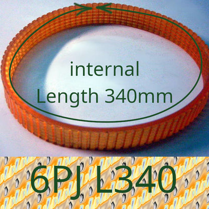 Ручейний Ремінь 6PJ350 для приводу рейсмус станка (L340)