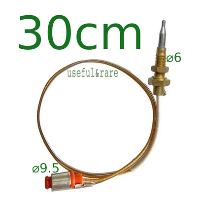 Термопара для газовых приборов 30-60см резьба ø6 + штеккер 9.5 мм