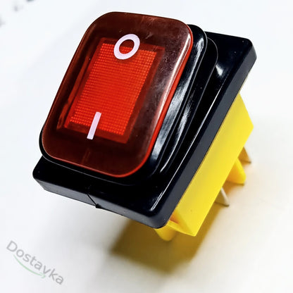 Кнопка KCD4-201N-B включення навантаження до 30 ампер на 4 контакти