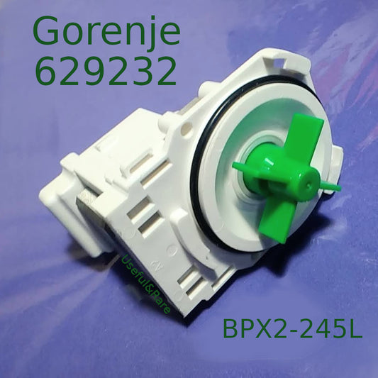 Сливная Помпа LEILI 35W BPX2-245L (629232) на 3 защелки для стиральной машины Gorenje