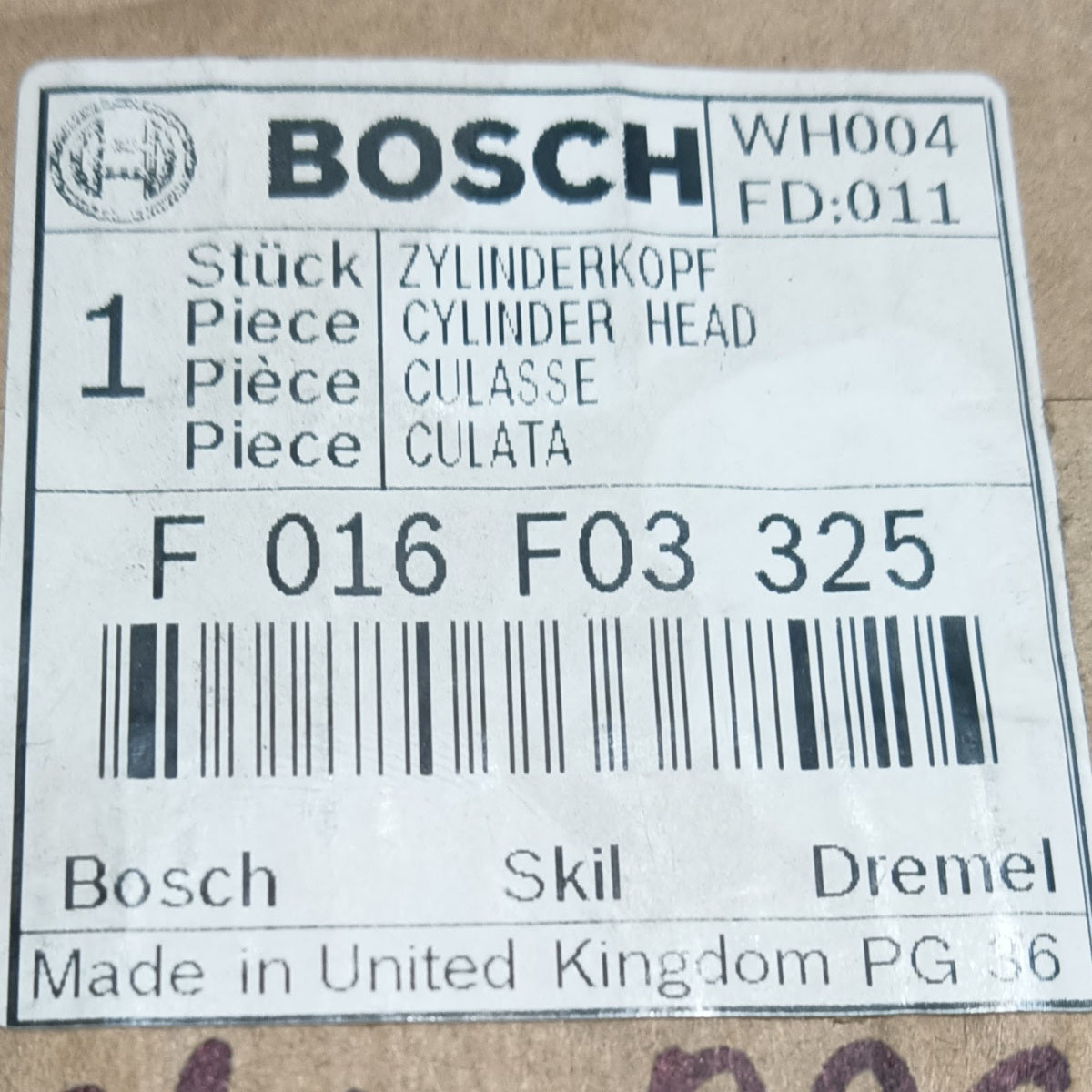 Головка блоку плунжерів мийки високого тиску BOSCH AQUATAK 110 оригінал F016F03325