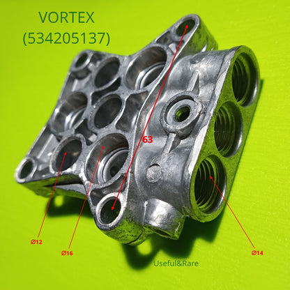 Головка насосной части автомойкки VORTEX (534205137) 5342051, 5342071, 5342433, 5342613, 5342623, 5342643