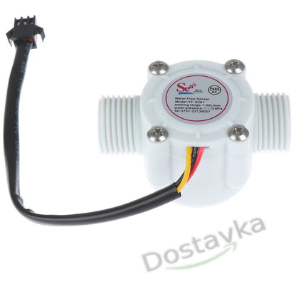 Датчик расхода воды эффект расходомер Холла 1-30 л/мин для систем Arduino