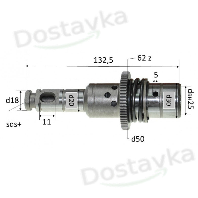 Hitachi 24PC3 Ствол перфоратора L132 d20*30