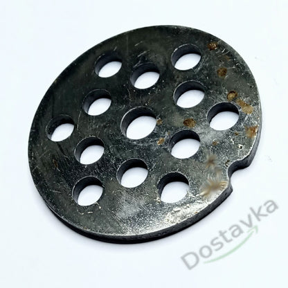 Крупная сетка мясорубки кухонного комбайна Бриз Аксион D54 мм ячейка 7 мм толщина 3,2 мм