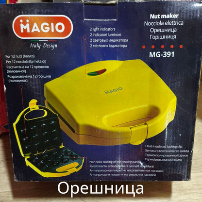 Електрогорішниця MG-391 (12 половинок, антипригарне покриття) Magio