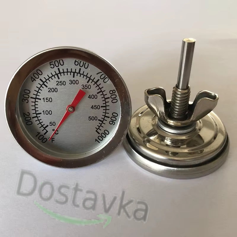 Металлический термометр для духовки, кухни, дома, гриля. коптильни, барбекю, выпечки (датчик 0-400/500℃)