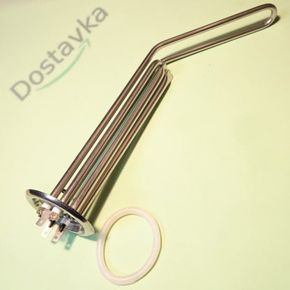 Тін для бойлера 2000W (нержавіюча сталь) L=280mm, фланець 72mm (під анод M6)