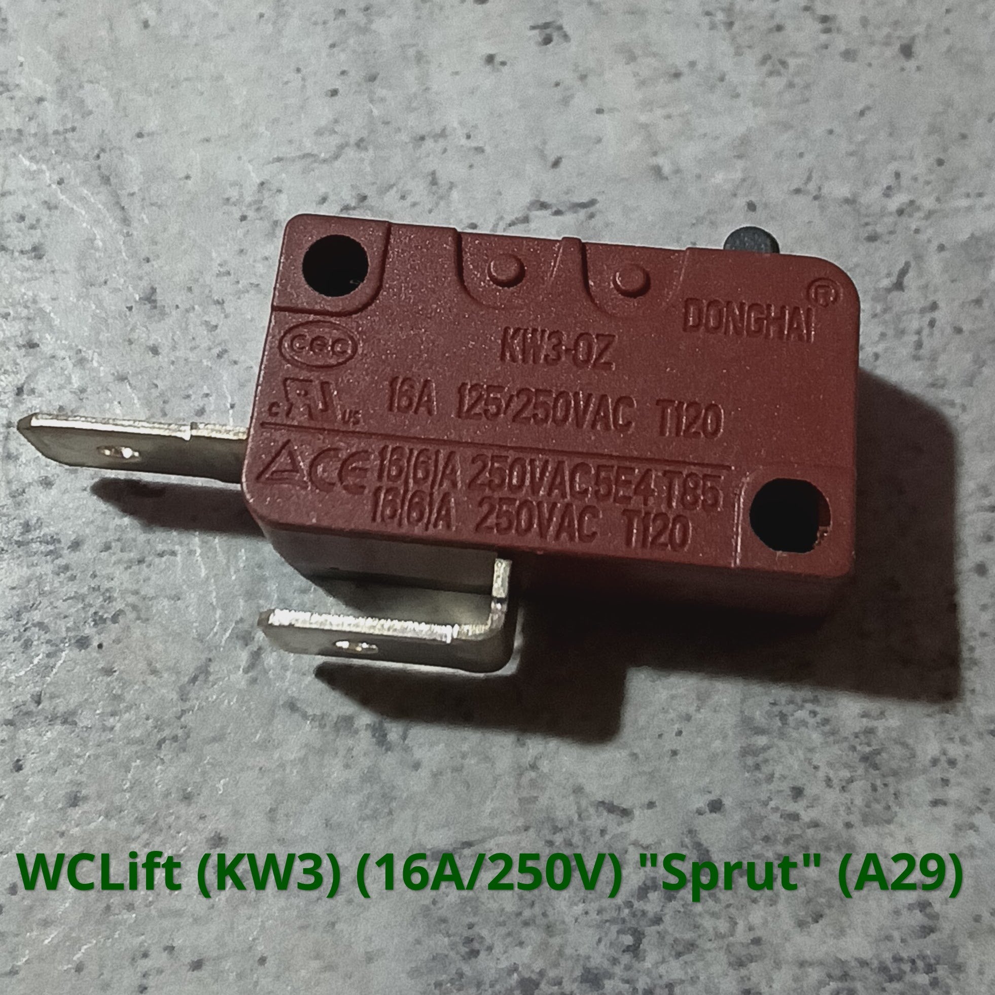 Микропереключатель (KW3) (16А/250V) (А29) для насоса Sprut WCLift
