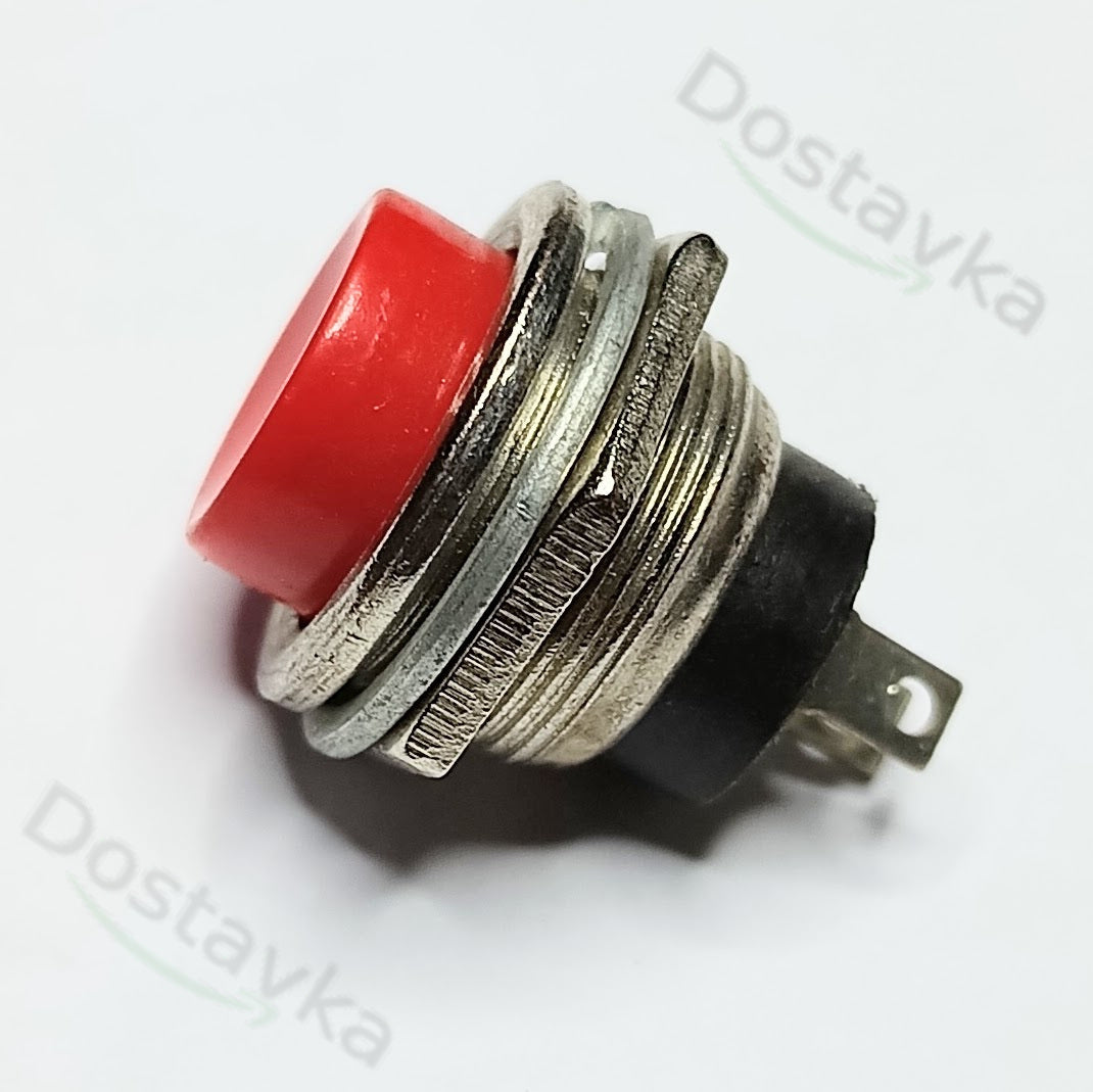 BOSH Кнопка живлення натискна без фіксації 2-контактна OFF-(ON) (3A 125V) (різьба 16 мм)