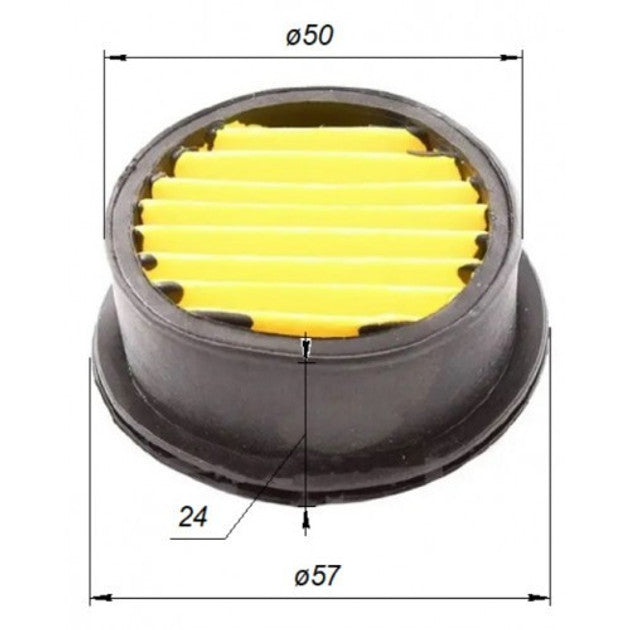 Бумажный фильтр 59*50*24 для компрессора