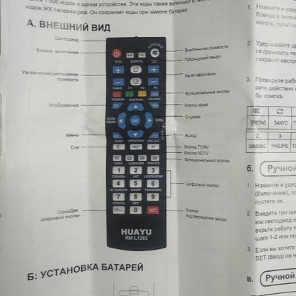 Универсальный пульт R-TV2 (R-TV3/ RM-L1382) для любого телевизора LG/ Samsung