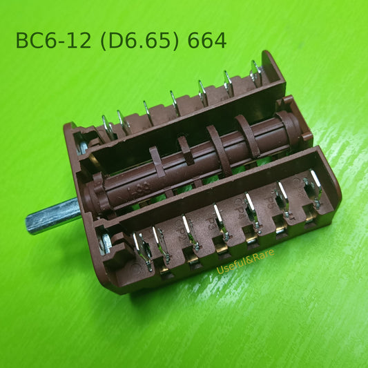 Switch BC6-12 (D6.65) 664 oven modes (7 positions) universal