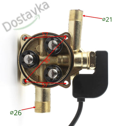 Насос высокого давления (вход 26 выход 22 мм) в сборе для мойки автомобилей