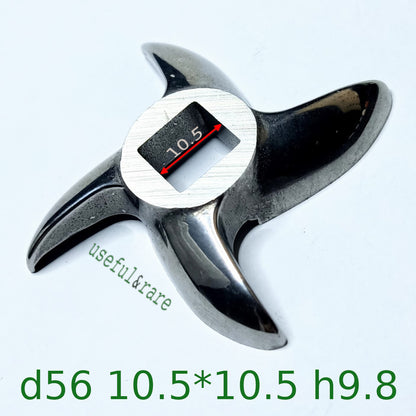 Meat grinder knife d56 h9.8 Square 10.5 mm (BB-8)