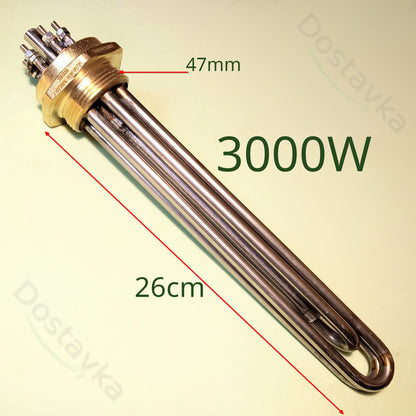 Блок тенів (3000W, L260, 1,5", 48мм) для електричного котла SINAN