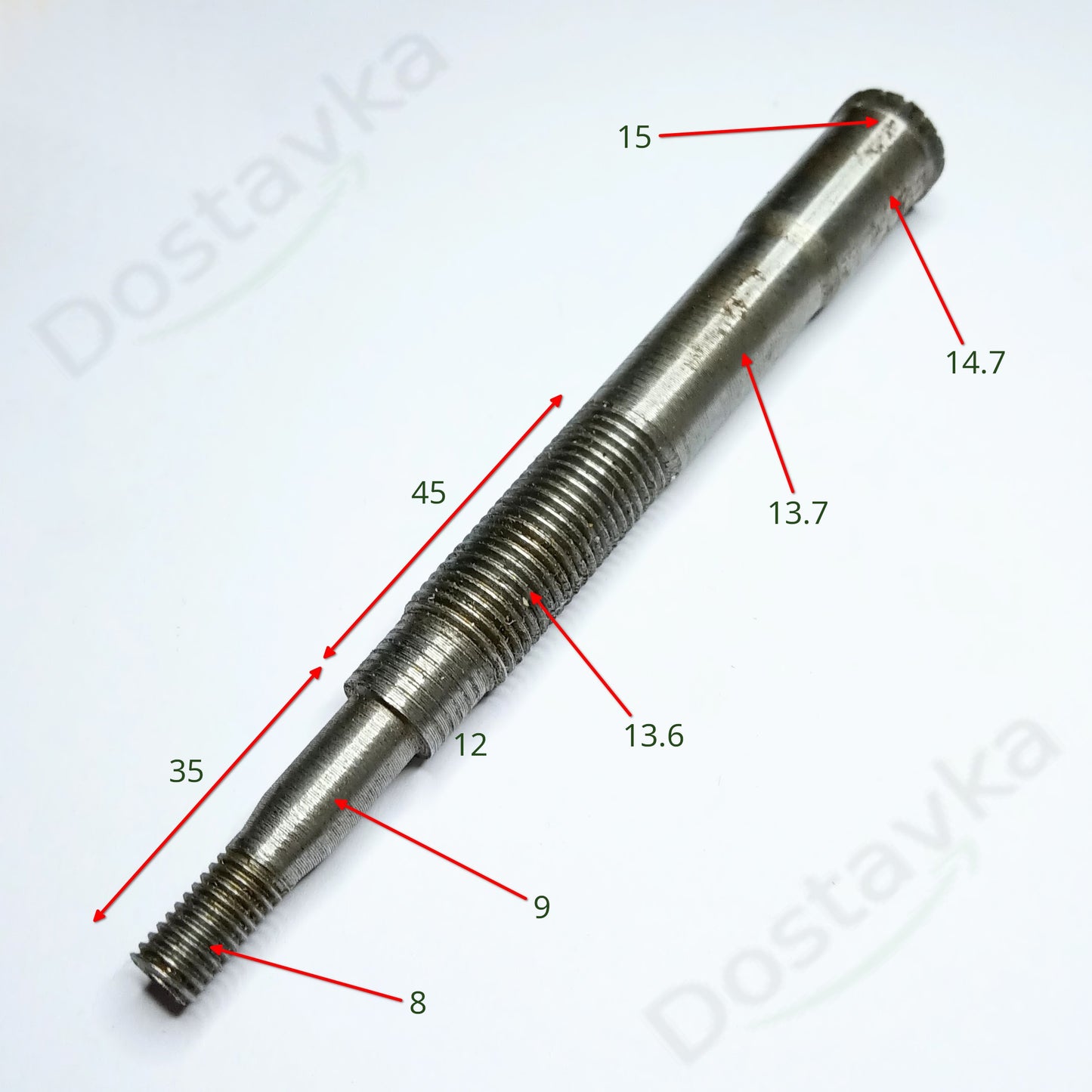 Шток для вибрационного насоса Дачник (L138 D15 резьба 8)