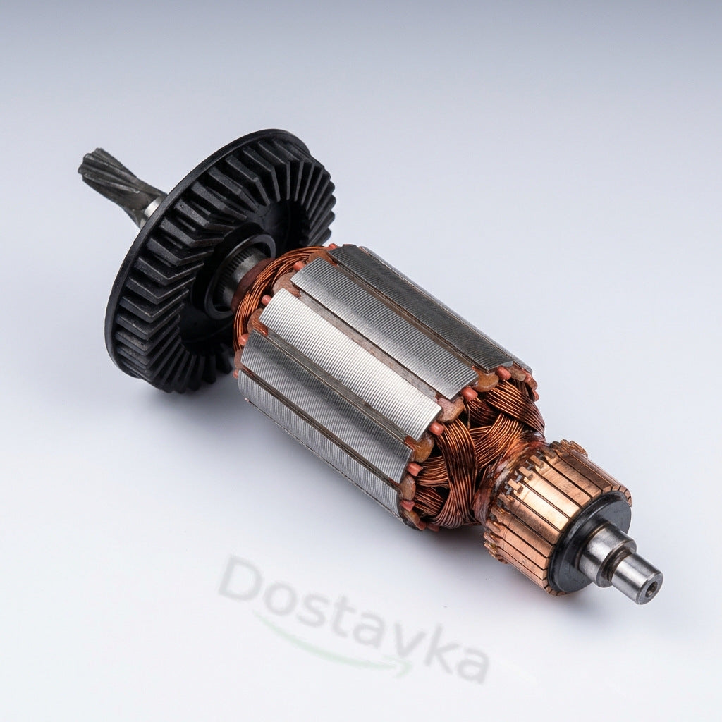 Якорь L153*d35 перфоратора Bosch 2-24 (1614010227) L153 d35 (червяк 6зуб влево/ 7 мм)