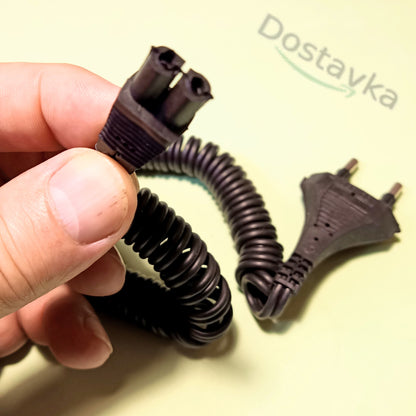 Сетевой шнур питания электробритвы с двойным разъемом