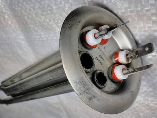 Двойной тэн бойлера из нержавейки мощность 0.7/ 1.3 кВт