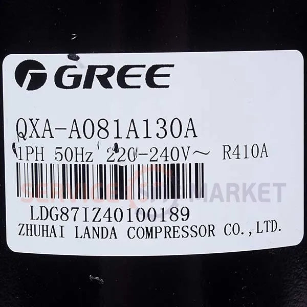 Компресор для кондиціонера Cooper&Hunter (C&H) 009001000075 GREE 7" QXA-A081A130A R410A 220-240V